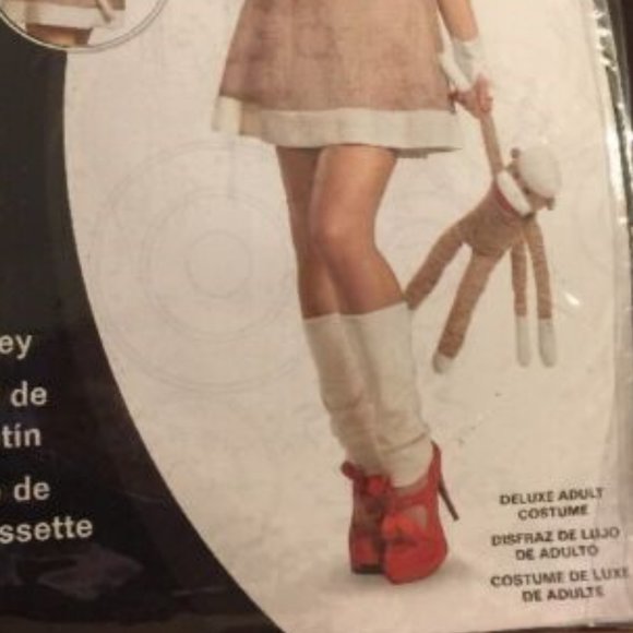 🆕 Ms. Sock Monkey Deluxe Adult Costume Medium NWT/NEW - Picture 3 of 14